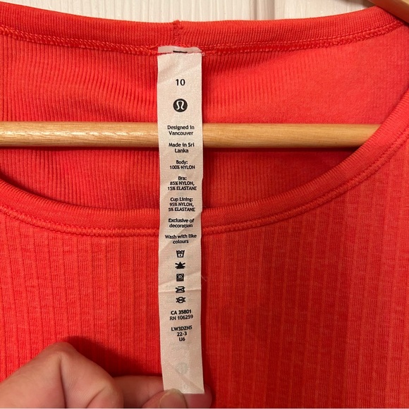 Lululemon Ebb to Street Long Sleeve crop top Size 10 - Picture 2 of 5